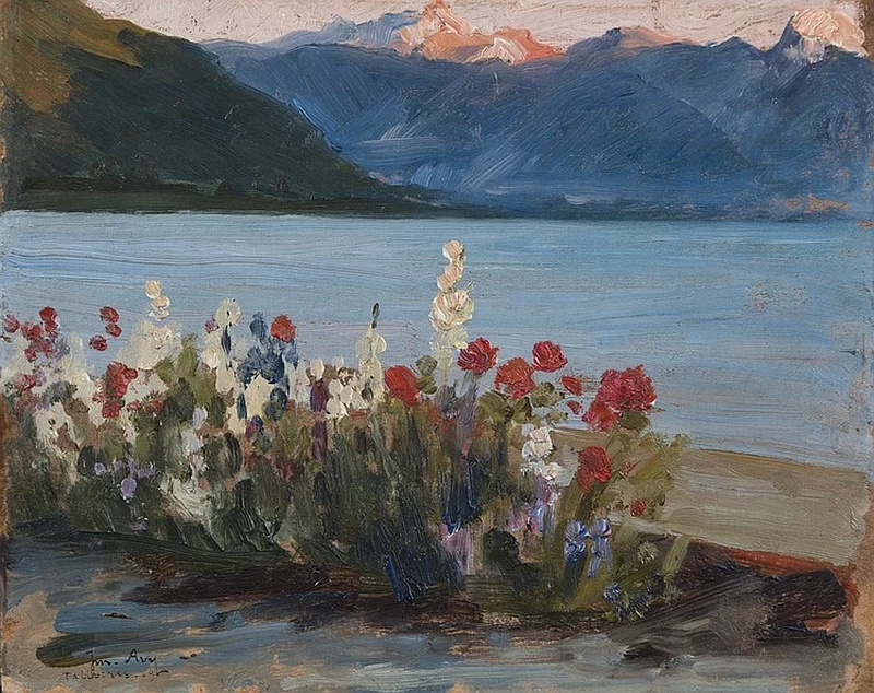 Fiori sulle rive del lago Talloires, 1909